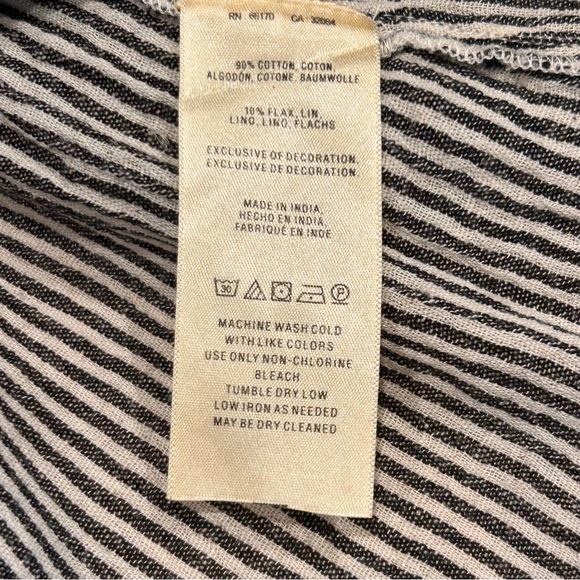 Floreat Soleil floral embroidered striped cotton peasant top w/ tassels Size XSP - Picture 9 of 13